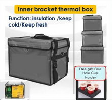 Load image into Gallery viewer, Magnetic +Waterproof DELIVERY BOX Fully upgrade / BLACK 22L/30L/49L/68L/97L FREE: CUP HOLDER