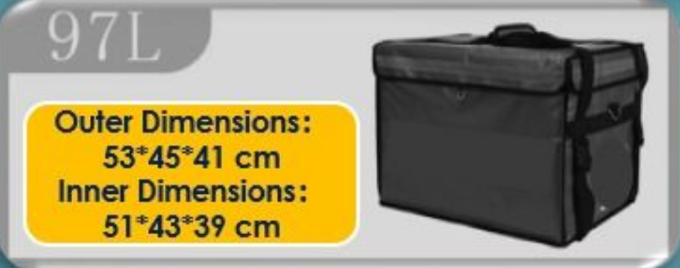 Magnetic +Waterproof DELIVERY BOX Fully upgrade / BLACK 22L/30L/49L/68L/97L FREE: CUP HOLDER