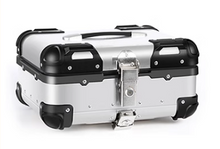 Load image into Gallery viewer, Black &amp; Silver Aluminium Top Box Set Include Base Plate &amp; Inner Padding
