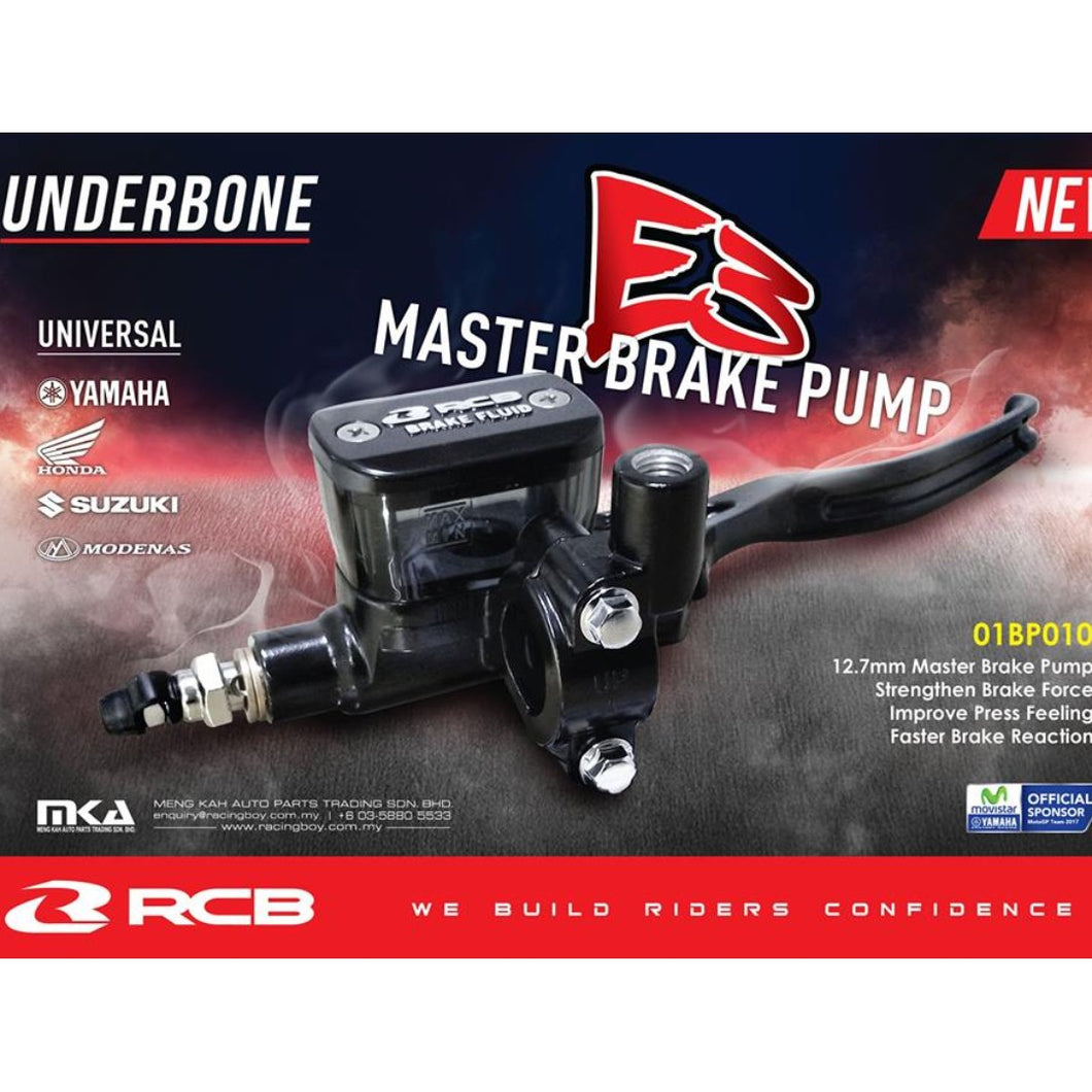 RCB E-3 14MM BRAKE PUMP RH BLACK