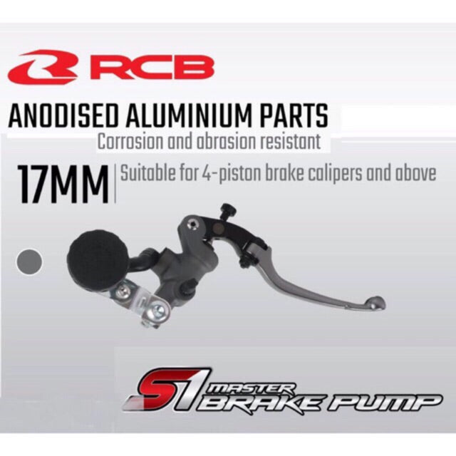 RACING BOY S1 MASTER BRAKE PUMP 17MM LH RA/ST